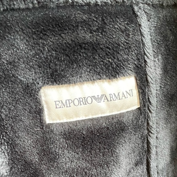 EMPORIO ARMANI Reversible Synthetic Shearling Coat size 50 - Picture 8 of 15